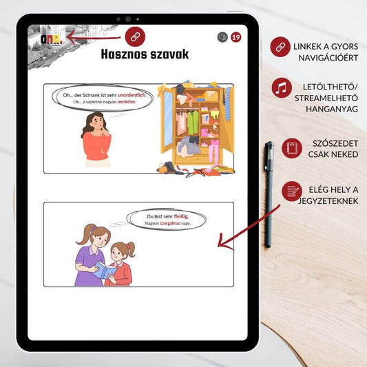Német melléknevek - alapfokú munkafüzet